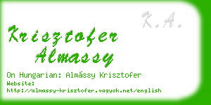 krisztofer almassy business card