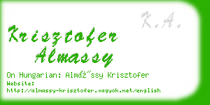 krisztofer almassy business card